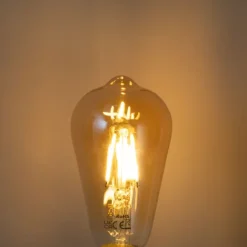 LUEDD E27 Dimmbare LED-Filament-Glühbirne ST64 Gold 4,5W 450 lm 2200K