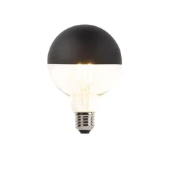LUEDD E27 dimmbare LED-Filamentlampe Kopfspiegel G95 schwarz 550lm 2700K