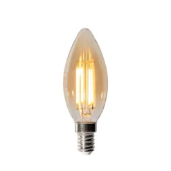 LUEDD E14 Dimmbare LED-Glühbirne B35 Gold 4W 450 lm 2200K