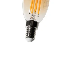 LUEDD E14 Dimmbare LED-Glühbirne B35 Gold 4W 450 lm 2200K