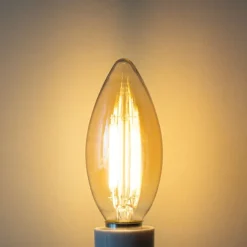 LUEDD E14 Dimmbare LED-Glühbirne B35 Gold 4W 450 lm 2200K