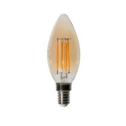 LUEDD E14 Dimmbare LED-Glühbirne B35 Gold 4W 450 lm 2200K