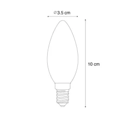 LUEDD E14 Dimmbare LED-Glühbirne B35 Klar 3W 250 lm 2200K