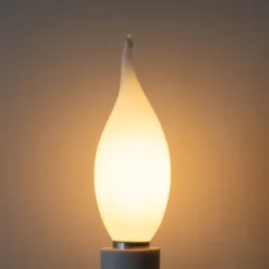 LUEDD E14 Dimmbare LED-Glühbirne BXS35 Opal 4W 450 lm 2200K