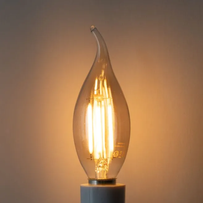 LUEDD E14 Dimmbare LED-Glühbirne BXS35 Rauch 4W 300 lm 2200K