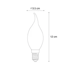 LUEDD E14 Dimmbare LED-Glühbirne BXS35 Rauch 4W 300 lm 2200K