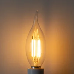 LUEDD E14 Dimmbare LED-Glühbirne BXS35 Klar 4W 450 lm 2200K