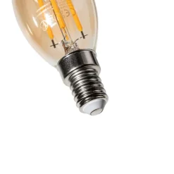 LUEDD E14 Dimmbare LED-Glühbirne BXS35 Gold 4W 450 lm 2200K