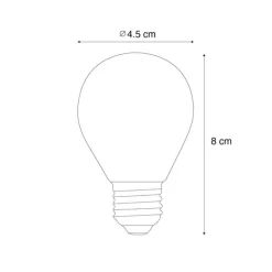 LUEDD E27 Dimmbare LED-Glühbirne P45 Opalglas 3W 250 lm 2200K