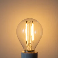 LUEDD E14 Dimmbare LED-Glühbirne P45 Klarglas 3W 250 lm 2200K