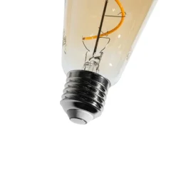 LUEDD E27 Dimmbare LED-Glühbirne Spiralfilament ST64 Gold 4W 270 lm 2100K