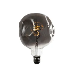 LUEDD E27 Dimmbare LED-Glühbirne Spiralfilament G125 Spiegel Silber 4W 75 lm 1800K