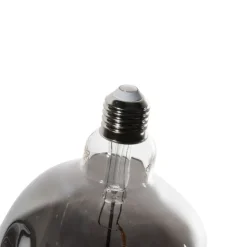 LUEDD E27 Dimmbare LED-Glühbirne Spiralfilament G125 Spiegel Silber 4W 75 lm 1800K