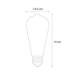 LUEDD E27 Dimmbare LED-Glühbirne ST64 Gold 5W 450 lm 2700K