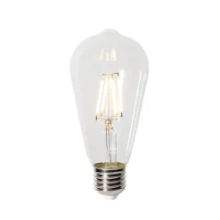LUEDD E27 Dimmbare LED-Glühbirne ST64 Klar 5W 600 lm 2700K