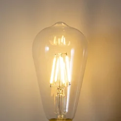 LUEDD E27 Dimmbare LED-Glühbirne ST64 Klar 5W 600 lm 2700K