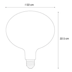 LUEDD E27 Dimmbare LED-Glühbirnen G220 Braun 4,9W 130 lm 1800K
