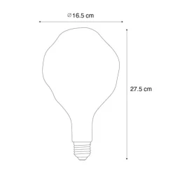 LUEDD E27 Dimmbare LED-Glühbirnen PS160 Braun 4W 120 lm 1800K