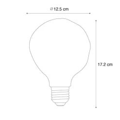LUEDD E27 Dimmbare LED-Glühbirnen T125 Braun 4W 120 lm 1800K