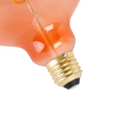 LUEDD E27 dimmbare LED-Glühfaden-Spirallampe G125 rosa 4W 180 lm 2100K