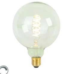 LUEDD E27 dimmbare LED-Glühfaden-Spirallampe G125 grün 4W 180 lm 1800K