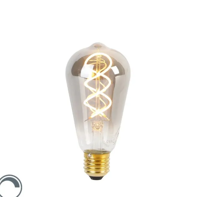LUEDD E27 dimmbare LED-Glühlampe ST64 Rauch 120 lm 1800K