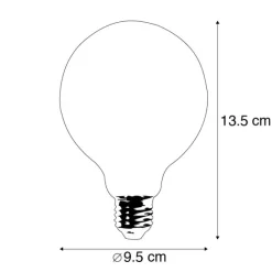 LUEDD E27 dimmbare LED-Lampe G95 Goldline 5W 360 lm 2200K