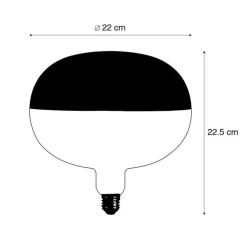 Calex E27 dimmbare LED-Lampe Kopfspiegel schwarz 6W 360 lm 1800K