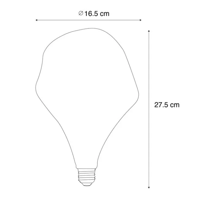 LUEDD E27 Dimmbare LED-Lampe Spiralfilament PS160 Amber 6W 340 lm 1800K