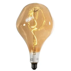 LUEDD E27 Dimmbare LED-Lampe Spiralfilament PS160 Spiegelgold 6W 100 lm 1800K