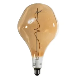 LUEDD E27 Dimmbare LED-Lampe Spiralfilament PS160 Spiegelgold 6W 100 lm 1800K