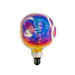 LUEDD E27 Dimmbare LED-Lampe Spiral Filament G125 Regenbogen 4W 200 lm 1800K
