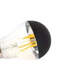 LUEDD E27 dimmbarer LED-Glühlampenkopfspiegel A60 schwarz 350lm 2700K
