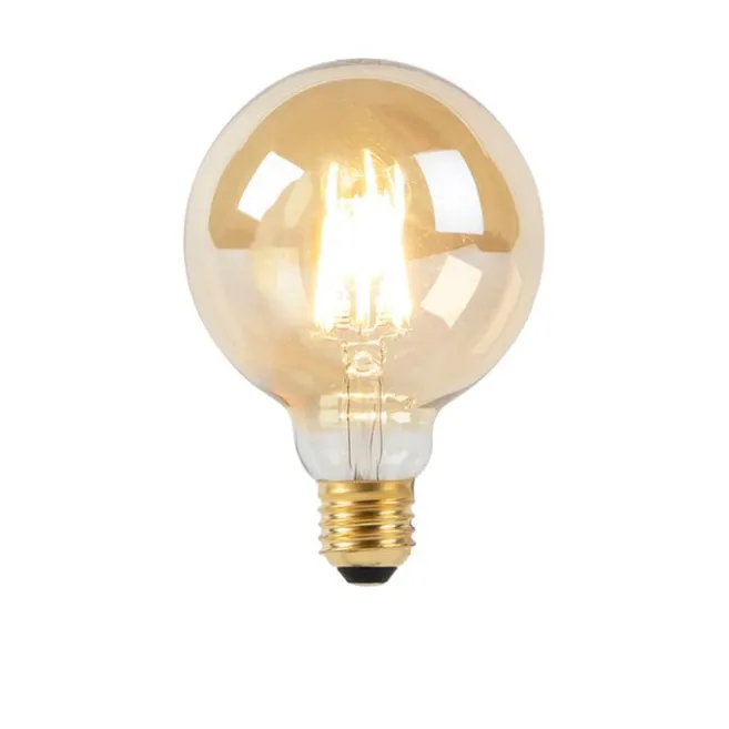 LUEDD E27 Dimm-zu-Warm-LED-Lampe G95 Gold 8W 806 lm 2000-2700K
