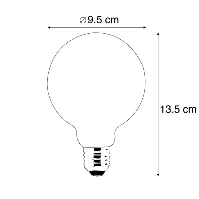 LUEDD E27 Dimm-zu-Warm-LED-Lampe G95 Gold 8W 806 lm 2000-2700K