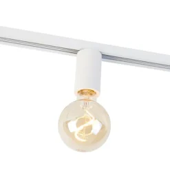 QAZQA E27 Fassung mit Schienenaufhängung für 1-Phasenschiene weiß - Iconic Jeana