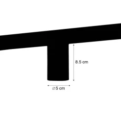 QAZQA E27 Fassung mit Schienenaufhängung für 1-Phasenschiene Schwarz - Iconic Jeana