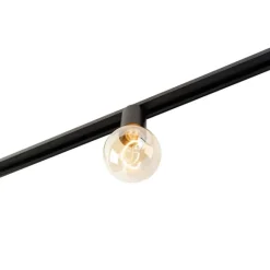 QAZQA E27 Fassung mit Schienenaufhängung für 1-Phasenschiene Schwarz - Iconic Jeana