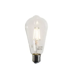 LUEDD E27 LED Filament Glühbirnen ST64 Klar 4W 470 lm 2700K