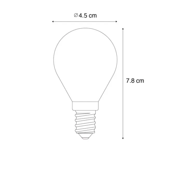 LUEDD E14 LED-Glühbirne G45 Gold 2W 180 lm 2100K