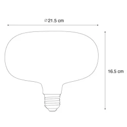 LUEDD E27 LED-Glühbirne P215 Rauch 3,4W 60lm 1800K