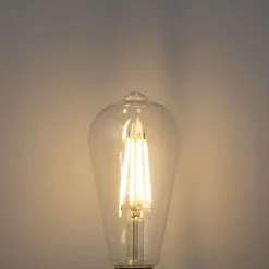 LUEDD E27 LED-Glühbirne ST64 Klar 3,8W 806 lm 3000K