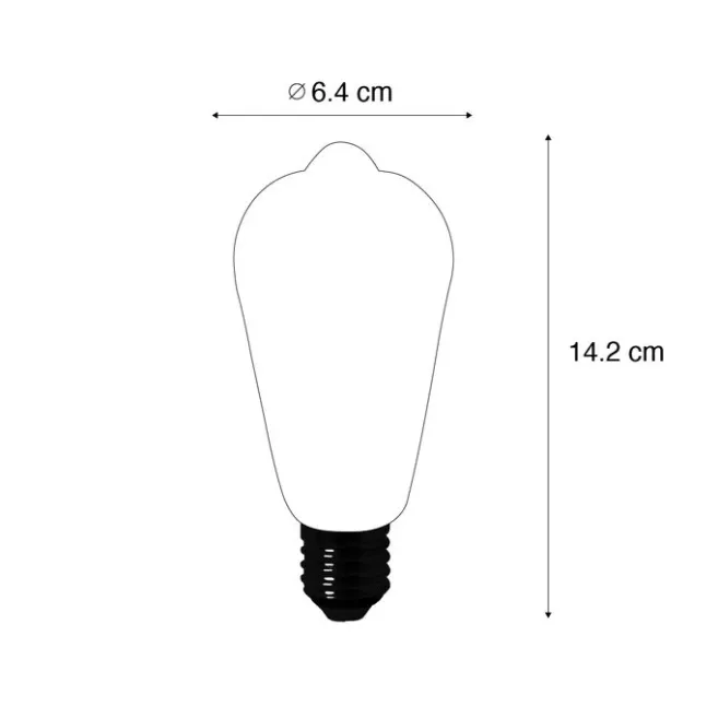 LUEDD E27 LED-Lampe ST64 klar 2,2W 470 lm 2700K
