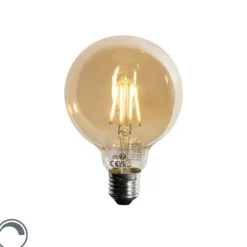LUEDD E27 3-Stufen dimmbare LED-Glühbirne Gold G95 4W 450lm 2700K