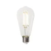 LUEDD E27 3-Stufen-Dimmbare LED-Glühbirne ST64 Klar 6W 700 lm 2700K