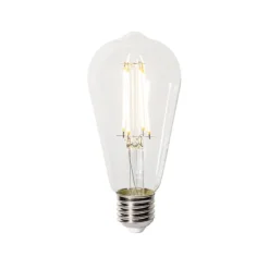 LUEDD E27 3-Stufen-Dimmbare LED-Glühbirne ST64 Klar 6W 700 lm 2700K
