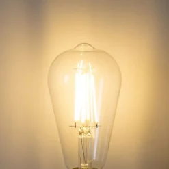 LUEDD E27 3-Stufen-Dimmbare LED-Glühbirne ST64 Klar 6W 700 lm 2700K