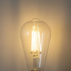 LUEDD E27 3-Stufen-Dimmbare LED-Glühbirne ST64 Klar 6W 700 lm 2700K