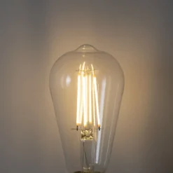 LUEDD E27 3-Stufen-Dimmbare LED-Glühbirne ST64 Klar 6W 700 lm 2700K