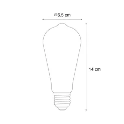 LUEDD E27 3-Stufen-Dimmbare LED-Glühbirne ST64 Gold 6W 700 lm 2700K